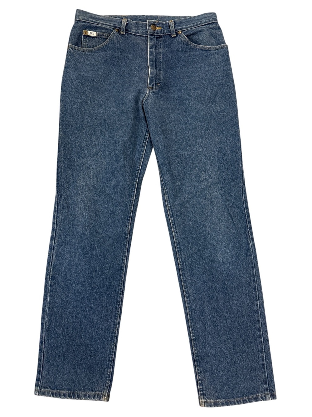 VTG 80s Lee Storm Rider USA Union Made Jeans 33x32 Fits 31x30 Straight Leg Denim